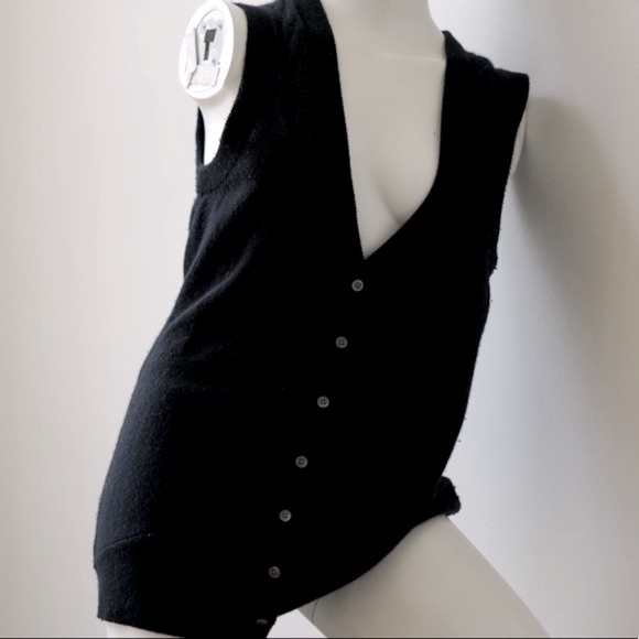 JOIE Sweater Vest in Caviar - Size Small - Picture 2 of 5